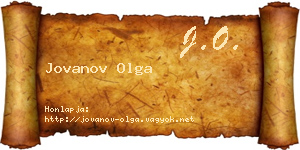 Jovanov Olga névjegykártya